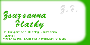 zsuzsanna hlatky business card